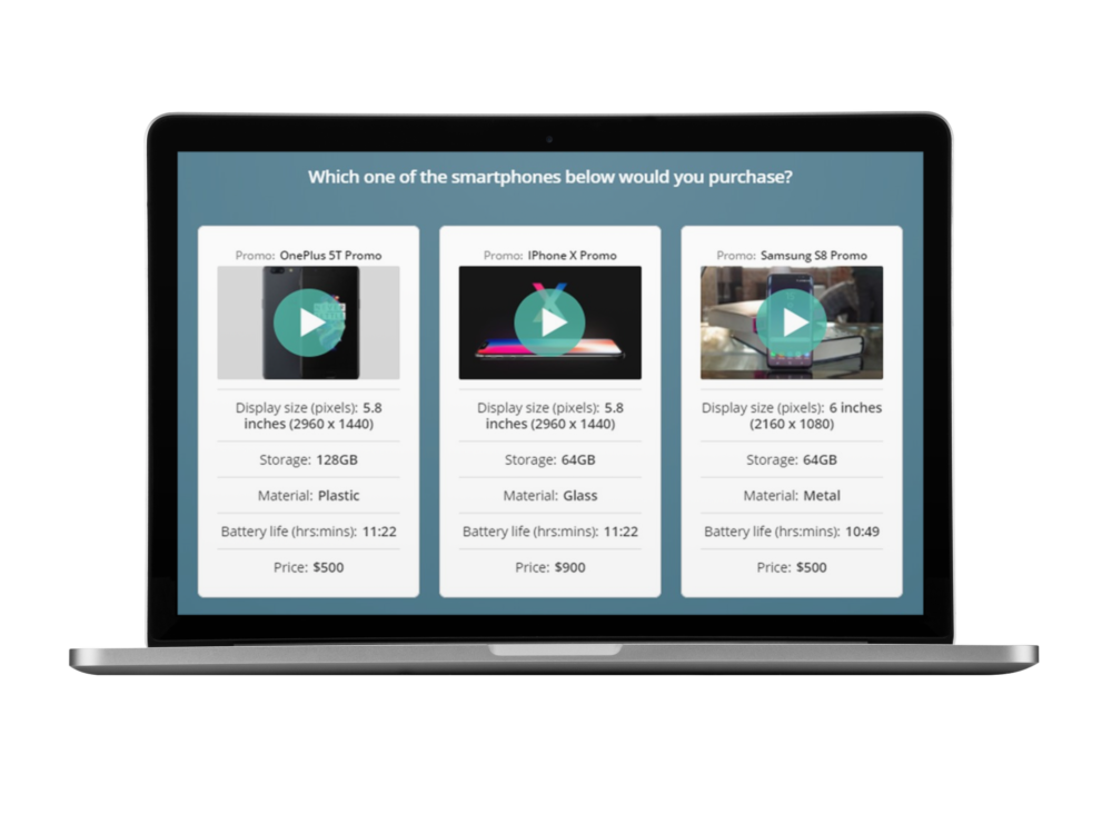 Conjoint Survey Choice Card Conjoint Survey Choice Card